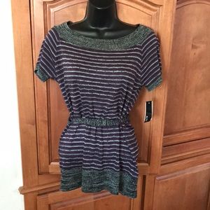 Alyx Striped Knitted Short Sleeve Sweater